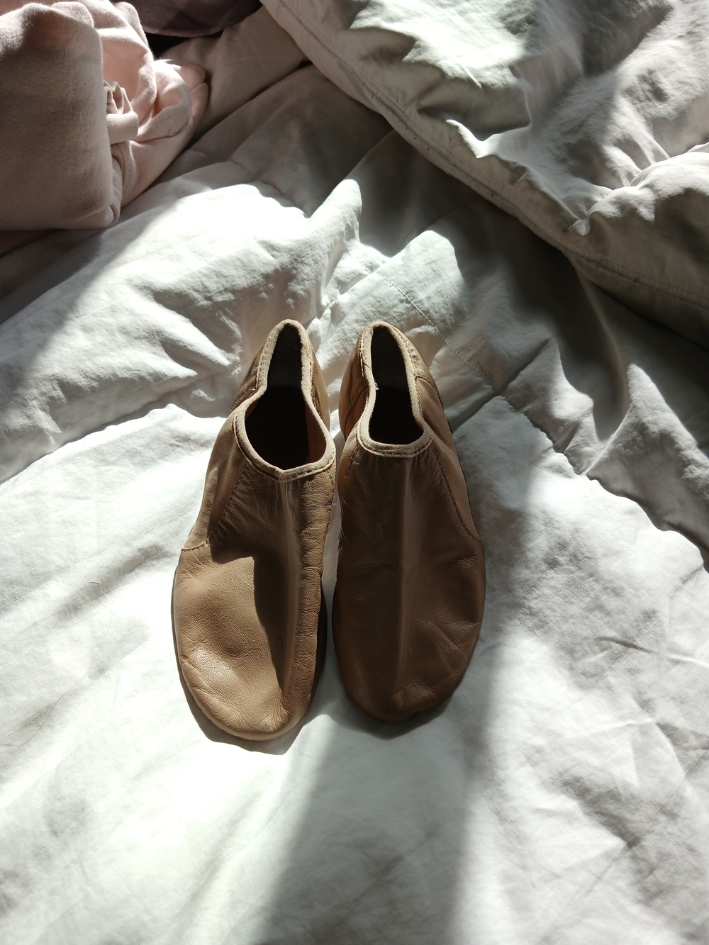 Kids Soft Slip-On Moccasins — Tan